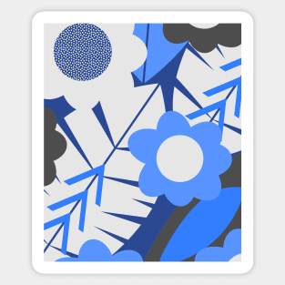 Fantastic jungle in blue Sticker